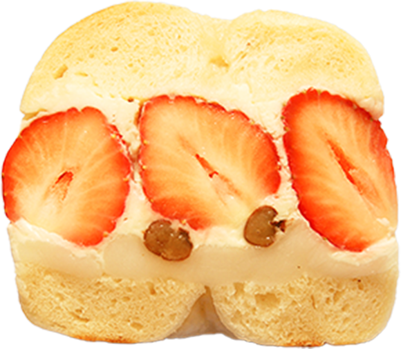 いちご大福サンドのイラスト